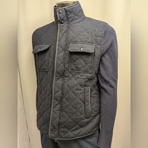 Banana Republic Men's Quilted Shirt Jacket - Charcoal